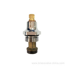 Brass valve cartridge for stop valves